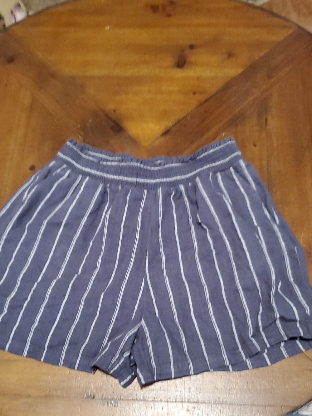 Universal Thread Navy and White Striped High-Waist Summer Shorts